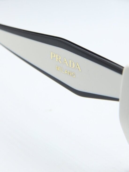 Prada PR15WS 09Q5S0 Square Sunglasses – Black/Talc\\Dark Grey main image 5